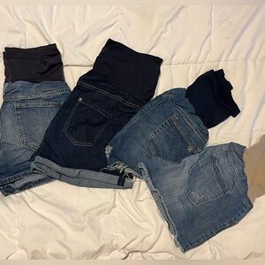 Maternity Jean shorts lot/ bundle!